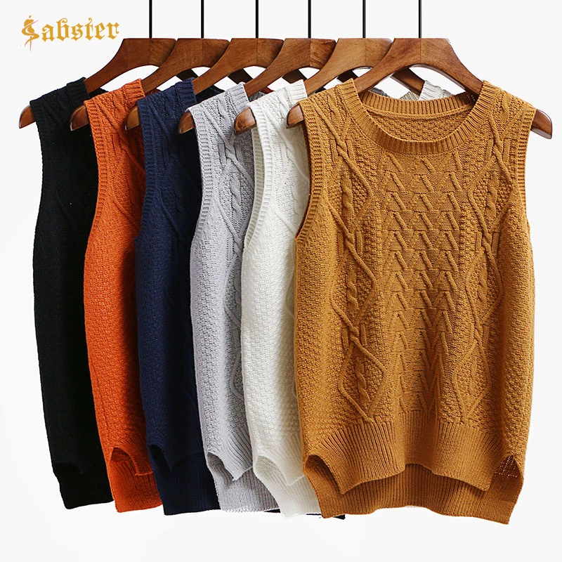 Kopen 2018 Herfst Winter Jas Vrouwen Warme Truien Vesten Mouwloze O Hals Gebreide Vest Femme Elegante Casual Trui Vest kz079