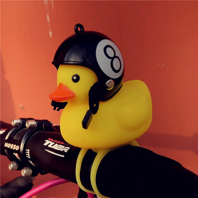 Small Bicycle Bell Yellow Duck Bicycle Light Head Lights Mountain Bike Handlebar Cartoon Ring Bike Accessories Ordingary Bell