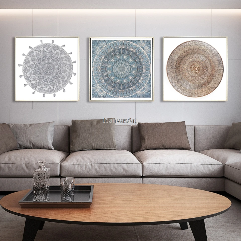 Серебро марокканское блюдо холст живопись деним эффект шипованных работа плакат Настенная картина для гостиной современный абстрактный домашний декор