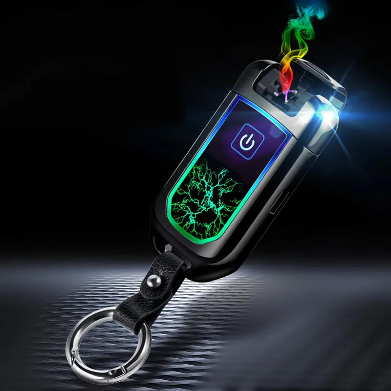 USB Thunder зажигалка с функцией отпечатка пальцев Электронная сигаретная плазма