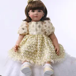 Новая мода новорожденных куклы для детей подарок на день рождения 2017 60 см Soft Touch сном играть Игрушечные лошадки реалистичные силиконовые