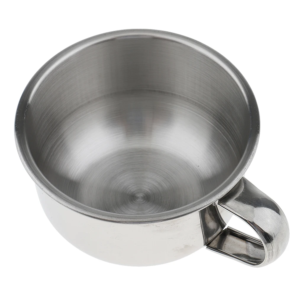 Bulk Lot of 5 Pieces Mens Beard Shaving Bowl Mugs Cup( Made of Stainless Steel), Rust-proof & Durable
