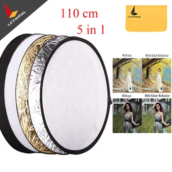 

Godox 110cm/43" 5 in 1 Photography Studio Flash Multi Photo Collapsible Light Round Reflector Disc Free shipping