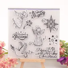 Ангел прозрачный чистый силикон штамп/печать для DIY Скрапбукинг/фотоальбом декоративный прозрачный наборы штампов