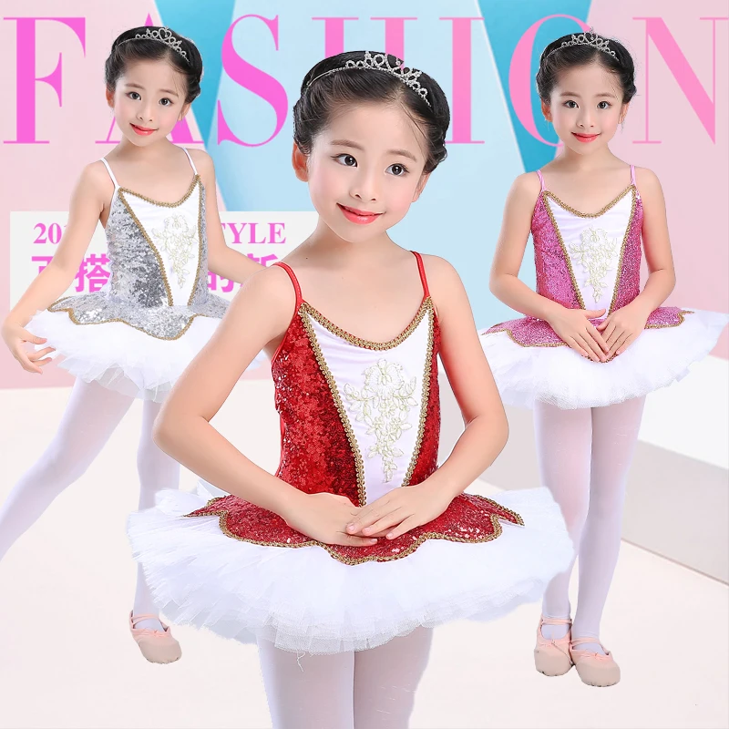 White Children's Ballet Tutu dance Dress costumes Swan Lake Costumes Kids Girls Stage wear Ballroom dancing Outfits | Тематическая
