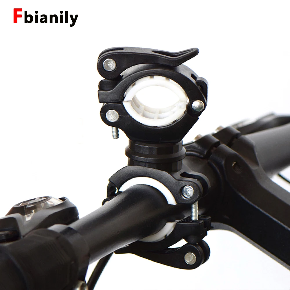 Portable 360° Rotate Bicycle Handlebar Light Bracket Bike Mount Lamp Holder Clip