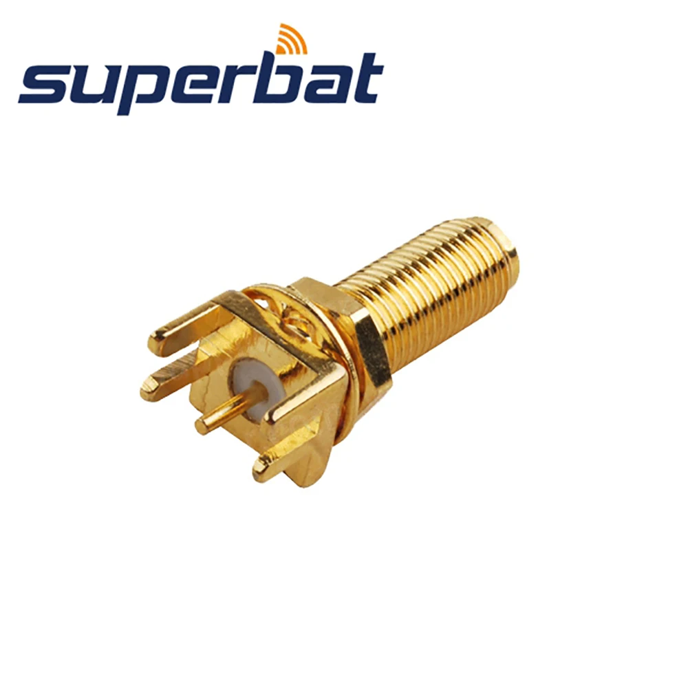 SMA Female PCB Mount RF Coaxial Connectors for Electronic Components