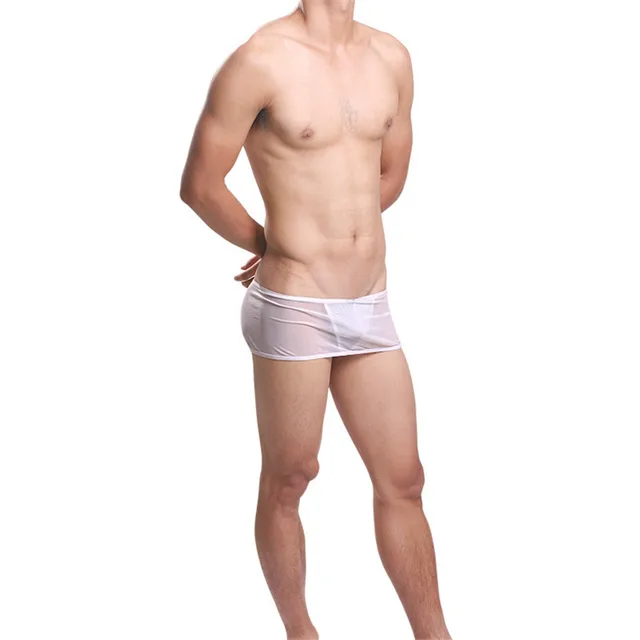 Sexy man bokserki czarny i biały kolor tanie i dobre opinie Poliester spandex Free size Stałe Sexy man bokserki czarny i biały kolor tanie i dobre opinie Poliester spandex Free size Stałe