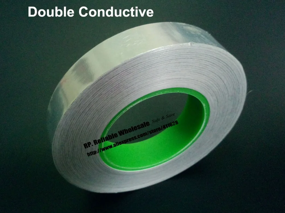 0.06mm Thick, 10mm*50M Double Sided Conductive, Single Adhesive