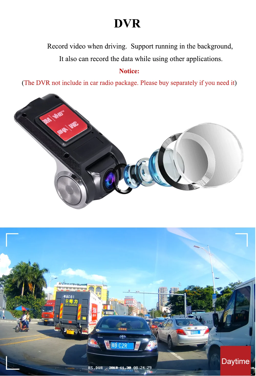 Top New 6.2" 1Din 4+32GB Android 8.1 Car Radio Audio Stereo Support 4G LTE SIM Network/DSP Octa Core GPS Carplay Multimedia Player 7