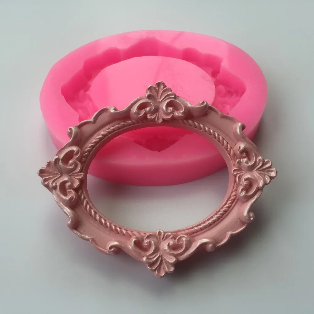 

Mirror Fondant Cake Decorating Tools Frame Cupcake Wedding Decoration Silicon Mold baking tools for cakes kitchen accessories