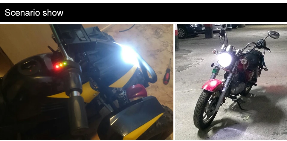 Foxcncar Ba20d H6 moto LED motorcycle Headlight bulb Fanless No noise 20W 1500LM 12V 9-32V 24V HiLo Lamp DRL Lights Moped ATV  (3)