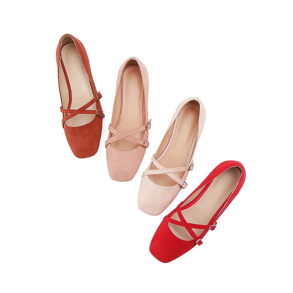 Color Square Scarpe Heels Lotus Donna Simple Med Rosso Janes Red Donna Flock color Caramel Toe Primavera Nude casual Autunno Heel Pink Asumer Pink Mary gEAqfI