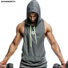 GYMNORTH мужские толстовки с капюшоном, одежда для фитнеса, бодибилдинг, майка, мужская спортивная одежда без рукавов, футболки