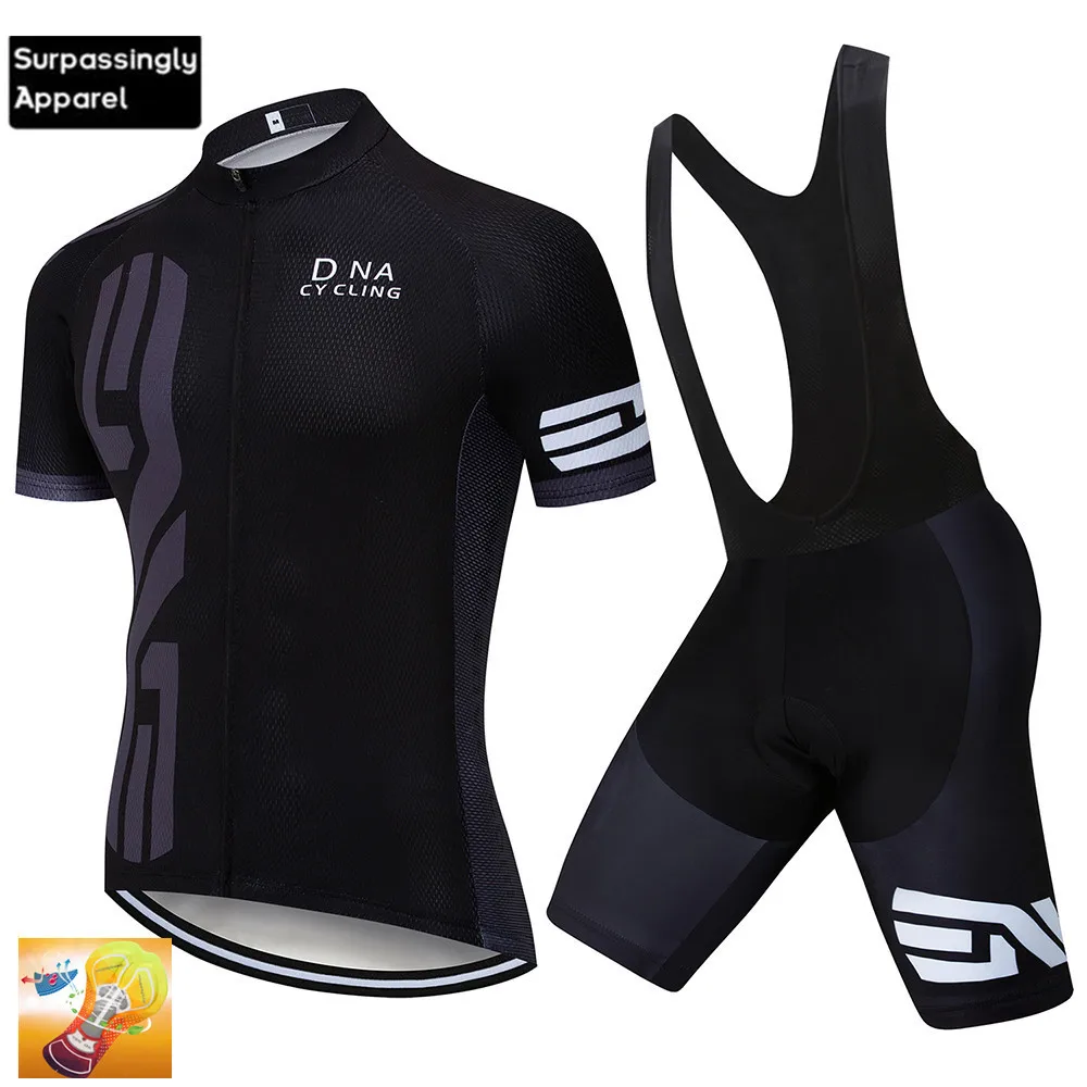 Ciclismo Ropa Hombre 2019 черный на заказ летний комплект Джерси для велоспорта с коротким