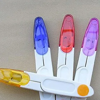 

2pcs New Plastic Handle Sewing Snip Thread Tailors Cutter Scissors Hot Sale