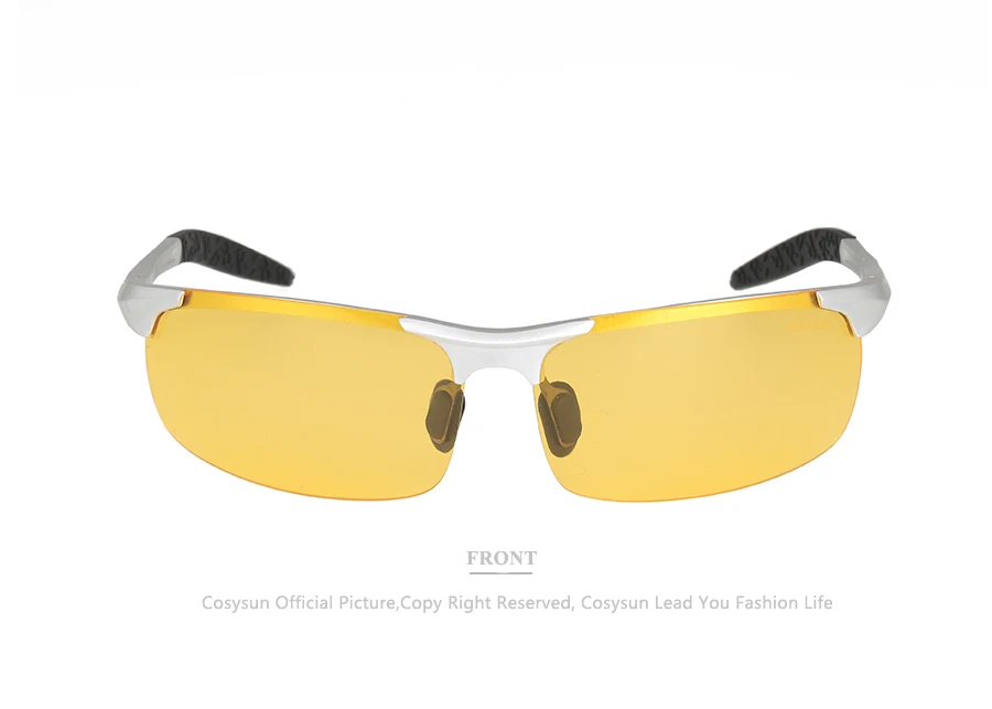 Мужские очки ночного видения из алюминиевого сплава, безопасные очки для вождения, женские поляризованные солнцезащитные очки, мужские автомобильные очки для водителей, ночные солнцезащитные очки