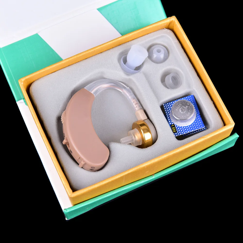 

New 1set Adjustable Hearing Aids Aid Digital Tone Behind Ear Sound Amplifier High Quality