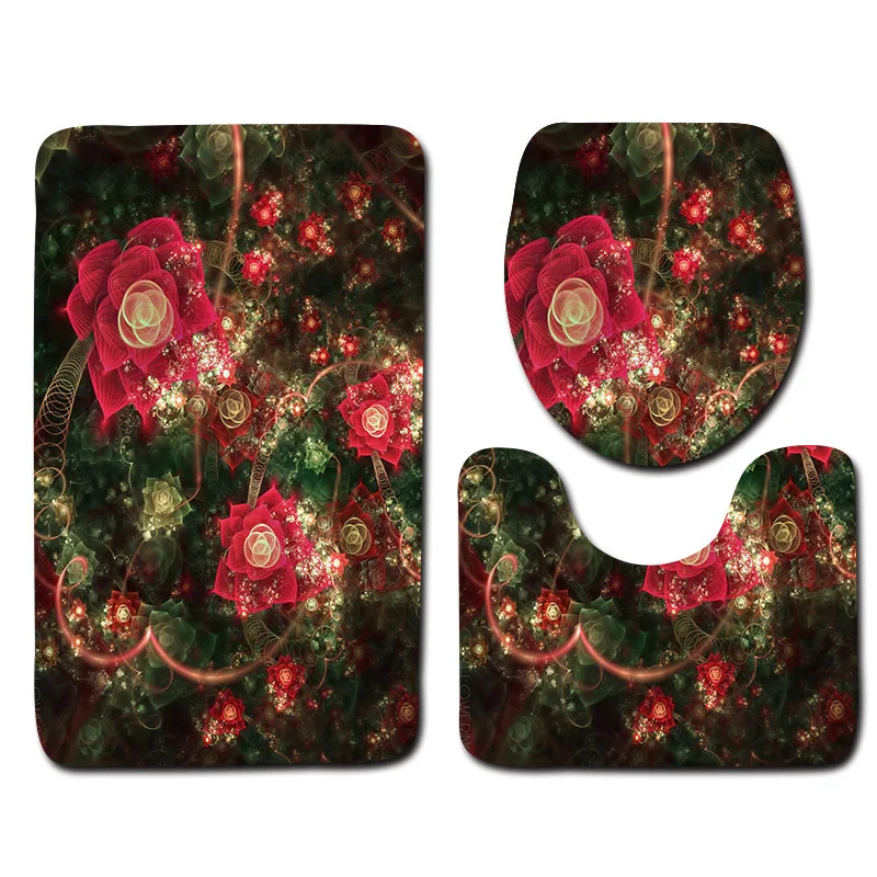 Zeegle Roseleaf Valentine 3 шт. коврик для ванной комнаты впитывающий мягкий
