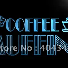 LB111-открытый кофе маффины кафе светодиодный неоновый свет вывеска домашний декор ремесла