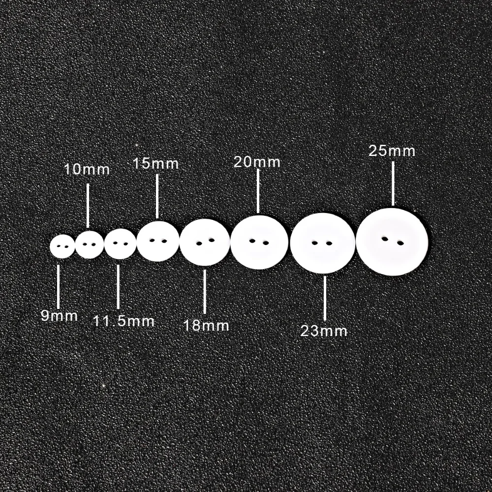 Одежда для шитья из смолы белые пуговицы черные Пуговицы пластиковые Скрапбукинг круглые два отверстия
