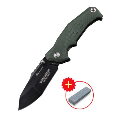 HX DOTDOORS Radiation tactical folding knife camping survival multi-function knife, outdoor survival high sharp EDC knife - Цвет: ZD-028b