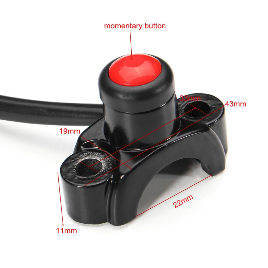 Motorcycle ATV 22mm Handlebar Engine Kill Stop Start Button Switch for ATVs Quad Bikes Go Carts  Bikes Motocross Bikes 