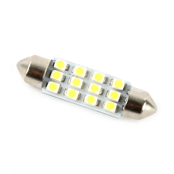 5 шт. 12SMD дневные ходовые огни 12 V Белый светодиодный авто освещение для чтения в машине Автомобильный свет-излучающие номерного знака небольшой лампы противотуманных фар