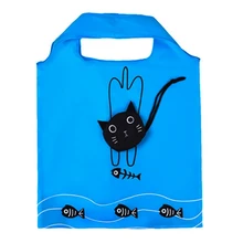 Мультфильм хозяйственная сумка милый кот животные складной полезный нейлон складная эко-сумка многоразовые сумки для покупок