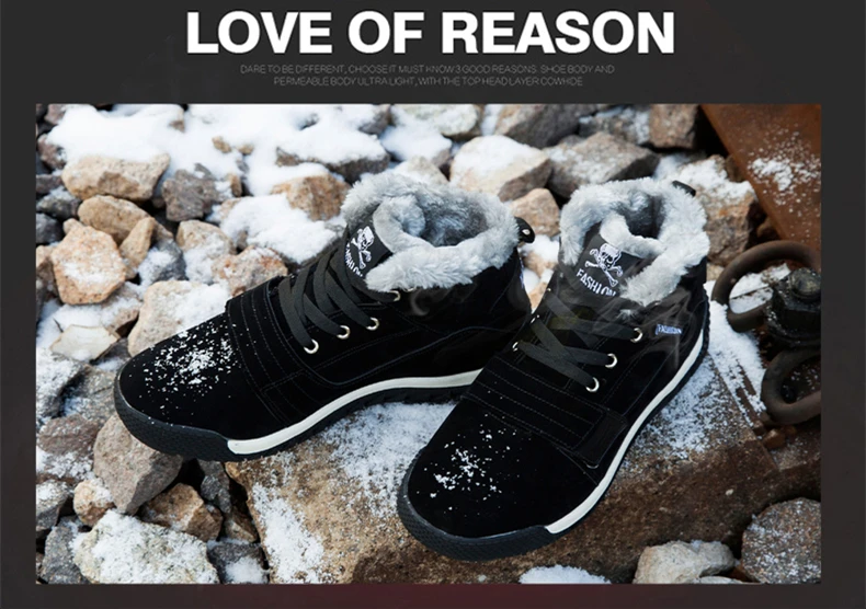 Brand Men`s Winter Shoes Male Boot Warm Fur Classic Casual Snow Bot Man Waterproof Sneakers Mens Ankle Leather Boots Men (1)