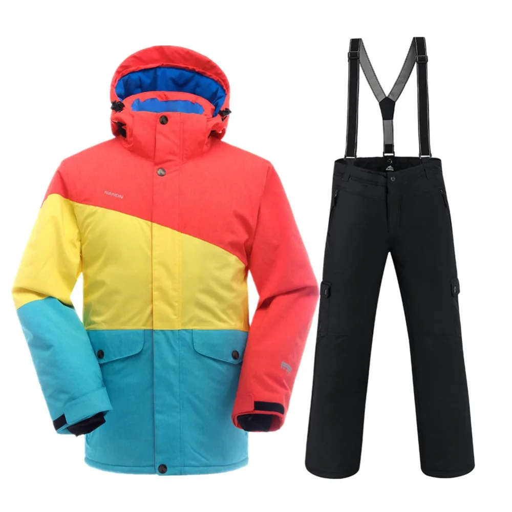 SAENSHING العلامة التجارية بدلة تزلج الرجال الجبلية التزلج الدعاوى للماء 10000 الحرارية سترة تزلج على الجليد الدعاوى تنفس التزلج مجموعات