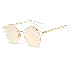 Пустая металлическая рамка женские солнцезащитные очки в стиле стимпанк Для мужчин солнцезащитные очки зеркало очки синий, серый