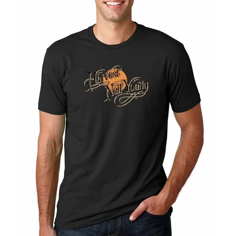 Neil Young урожая Для мужчин печатных футболки с коротким рукавом летние Повседневное Хлопок топы в стиле хип-хоп модные футболки