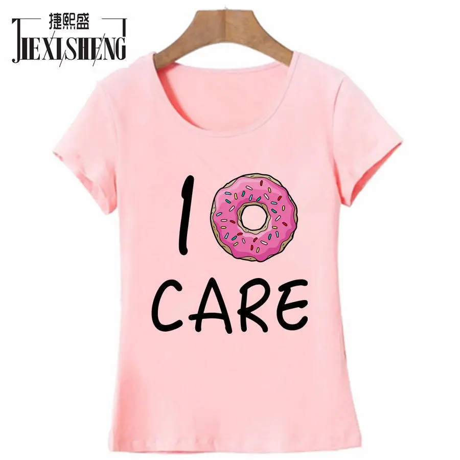 حار الصيف المرأة تي شيرت أنا دونات الرعاية إلكتروني T قميص مضحك طباعة تيز زوجين قمم