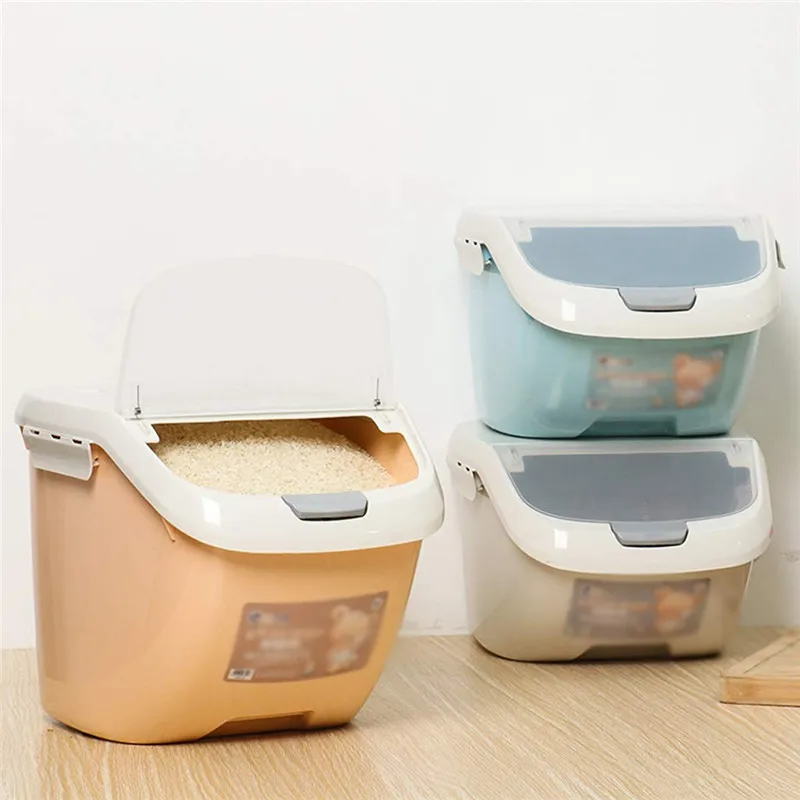 

Kitchen Grain Flour Dry Fruit Sundries Storage Sealed Container Moisture-proof Insect-proof Flour Dog Cat Food Barrel Storage
