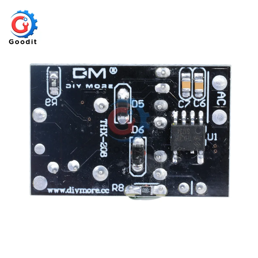 Переменный ток 220 В до 5 В DC понижающий трансформатор модуль питания для Arduino AC-DC 5В 700мА 3,5 Вт прецизионный понижающий преобразователь