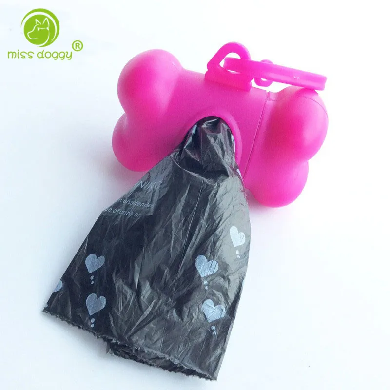 1 рулон черный мешок для собак + шт. дозатор костей (9 видов цветов можно выбрать)