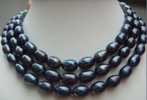 

shipping>>>>>>49''HUGE 11-13 MM surprising AAA south sea black baroque pearl necklace 14kT