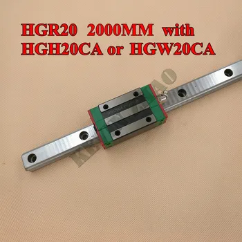 

NEW HGR20 linear guide rail 2000mm long with 1pcs linear block carriage HGH20CA or HGW20CA HGH20 CNC parts