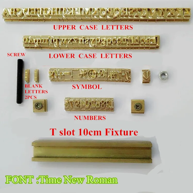Flexible Brass Letters CNC Engraving Mold Number for Hot Foil Stamping Machine 