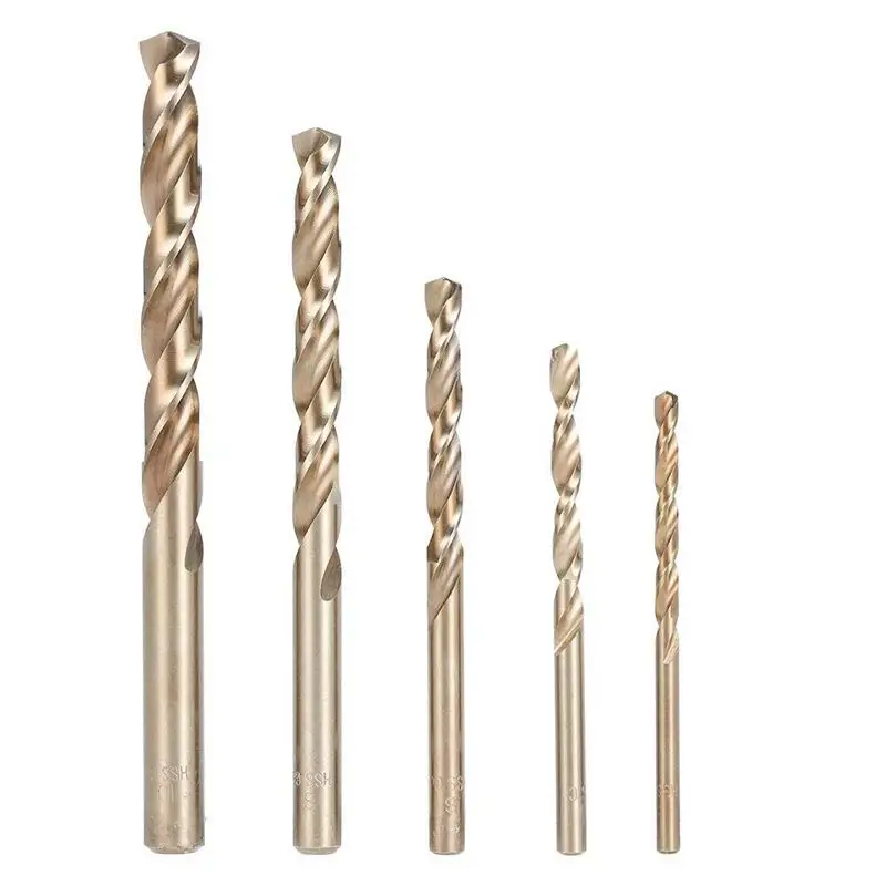 

5PCS/Set 4/5/6/8/10mm Straight Shank M35 Cobalt High Speed Steel HSS Twist Drill Bits Set Professional Woodwork Metal Drilling