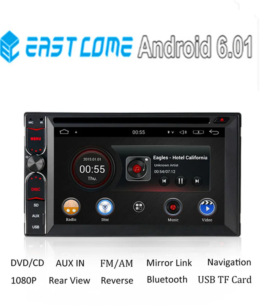 

HD 1024 2GB RAM 32GB ROM 4 Core Android 6.0.1 Universal Central Multimidia Double 2din 2 din Car Radio DVD Player GPS Navigation
