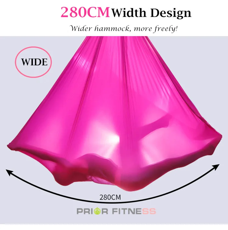 Prior Fitness Top Quality Nylon Tricot Yoga Hammock Fabric 4Mx2.8M Anti Gravity Aerial Yoga Hammock Silks -Quality Guarantee (7)