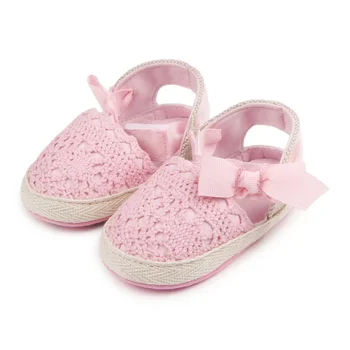 

Kids Baby Shoes Cute Casual First Walker Shoes Baby Girl Hollow Bow Paste Princess