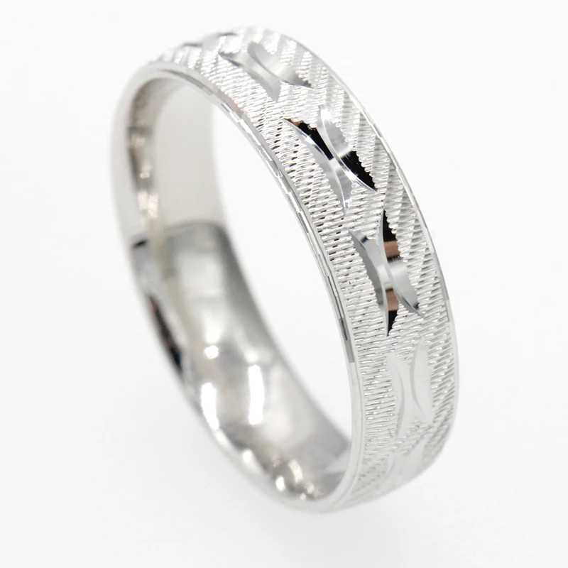 

925 Sterling Silver Couple Ring for Lovers Geometric Rough Surface Elegant Wedding Band Jewelry for Men Women Gift