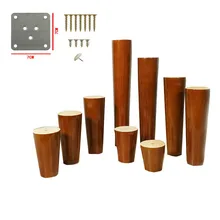 4 шт./лот ножки для стола из дубового дерева, ножки для дивана, мебель для шкафа, повышающие металлические ножки из цельного дерева, ножки для стола из темного ореха B525