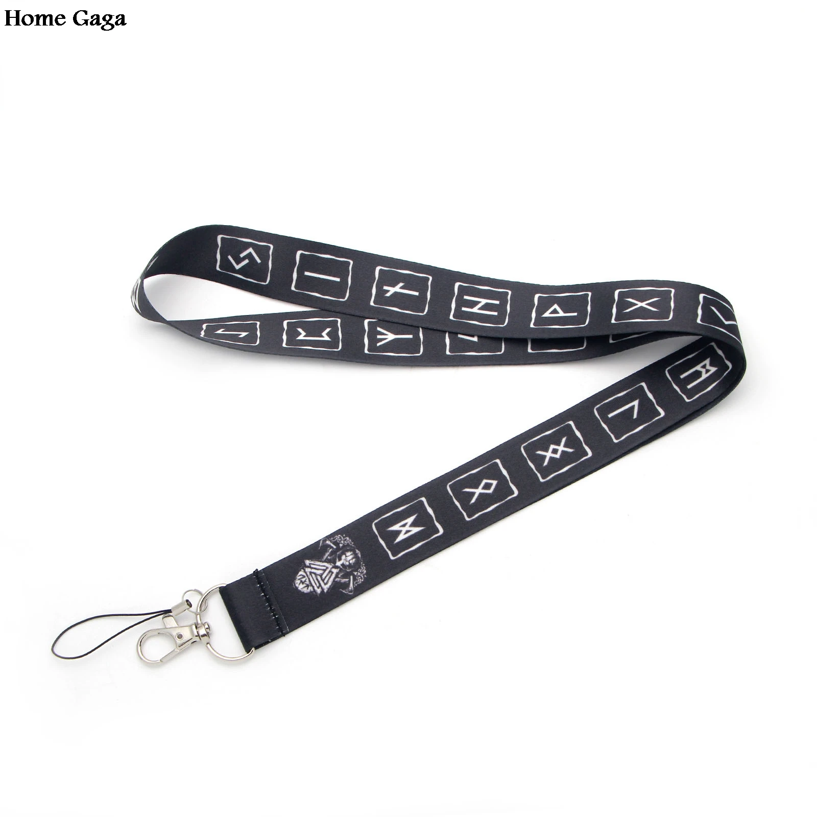 

20pcs/lot D0314 Homegaga Newest Personality Viking Symbol Key Lanyard for Phone USB Badge Holders Phone Neck Straps webbing