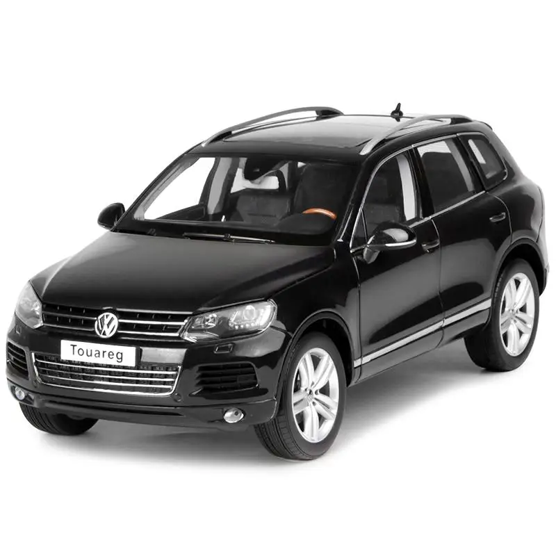 1:18 Diecast Model for Volkswagen VW Touareg 2010 Black SUV Alloy Toy Car Miniature Collection