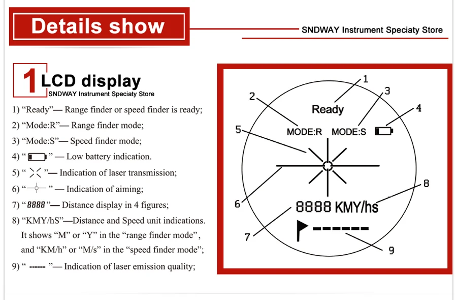 Laser Distance Meter Telescope SW-600S (4)