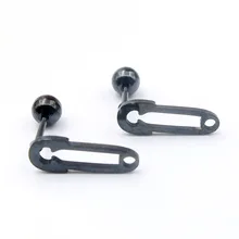 Individuality Punk Rock Man Women Pin Shape Stainless Steel Stud Earrings Wholesale Unisex Paper Clip Girl Boy Piercing Jewelry